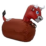 Waddle Hip Hoppers Bouncy Hopper Inflatable Hopping Animal Bouncer, Supports Up to 250 Pounds, Ages 5 and Up (Brown Bull)