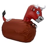 WADDLE Hip Hoppers Bouncy Hopper Inflatable Hopping Animal Bouncer, Supports Up to 250 Pounds, Ages 5 and Up (Brown Bull)