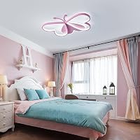GHiycotdl Pillangó Mennyezeti Lámpa - Modern Szabályozható LED Gyerekszoba Világítás 50 cm, Fehér, 3000K-6500K Színhőmérséklet, Hálószobába, 5