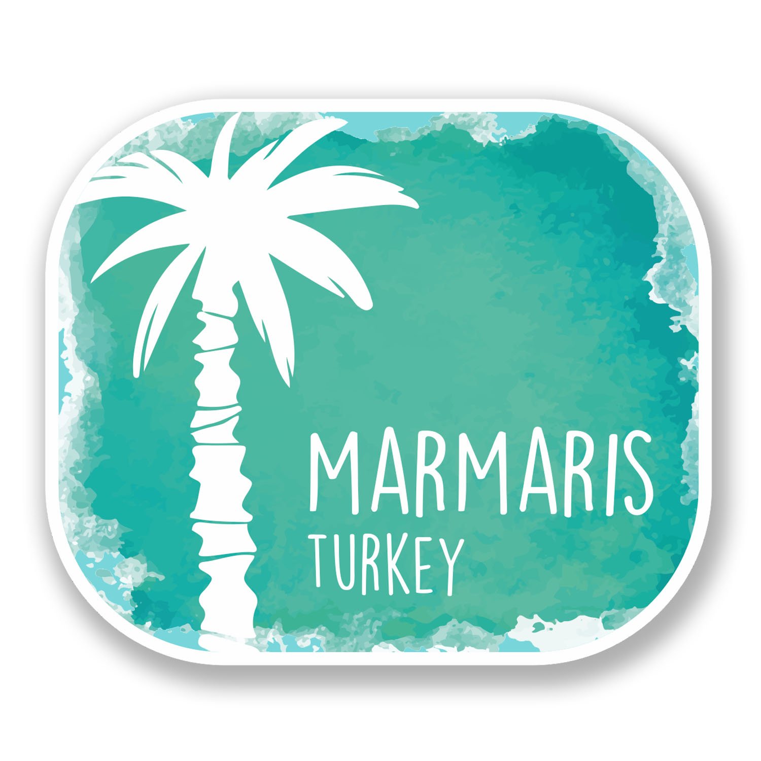 Destinationvinyl Multi 2 X 10Cm Marmaris Turkey Vinyl Sticker Decal Luggage Travel Laptop Tag Fun #6507 (10Cm Wide X 8.5Cm Tall)