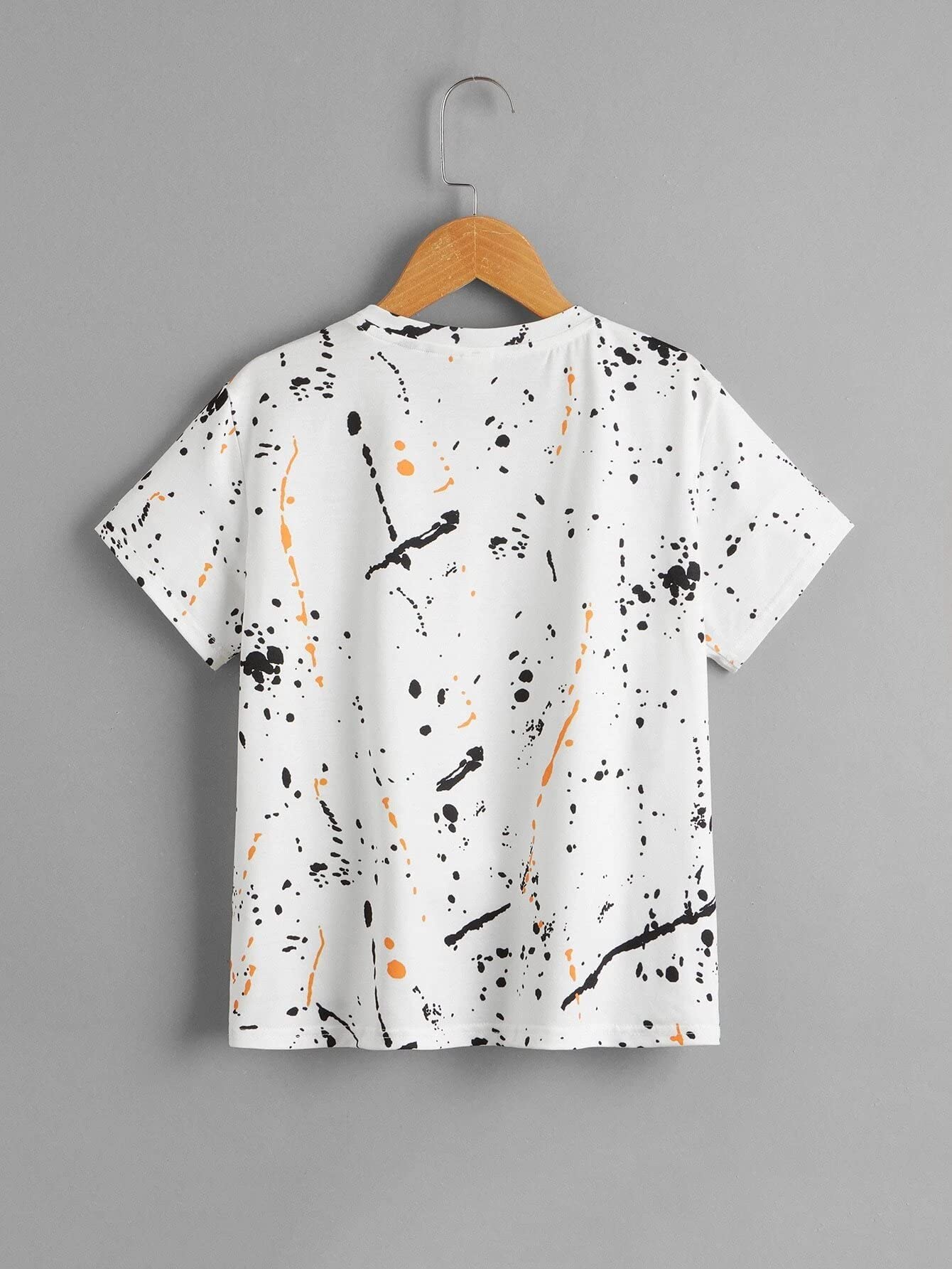 Dagcros Camiseta de algodón estampada de media manga para niño