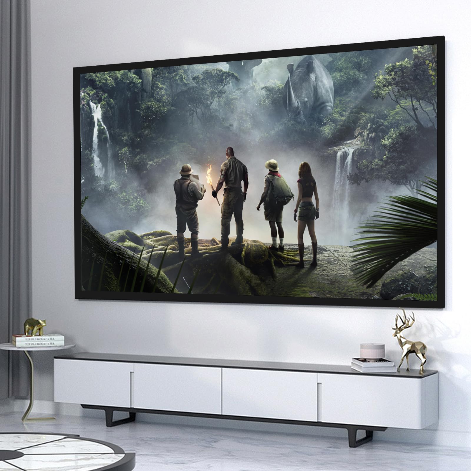 Schermo di proiezione schermo Proiezione Schermo Videoproiettore schermi di Proiezione TV e Home Cinema 130 Pollici Pieghevole 16:9 Schermo Di Proiezione 4K HD,Adatto per la Casa,Cinema,Ufficio