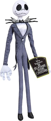 Miniatura 4 de Disney Tim Burton's Nightmare Before Christmas Jack Skellington - Peluche grande de 16 pulgadas, juguetes para niños a partir de 3 años Just Play