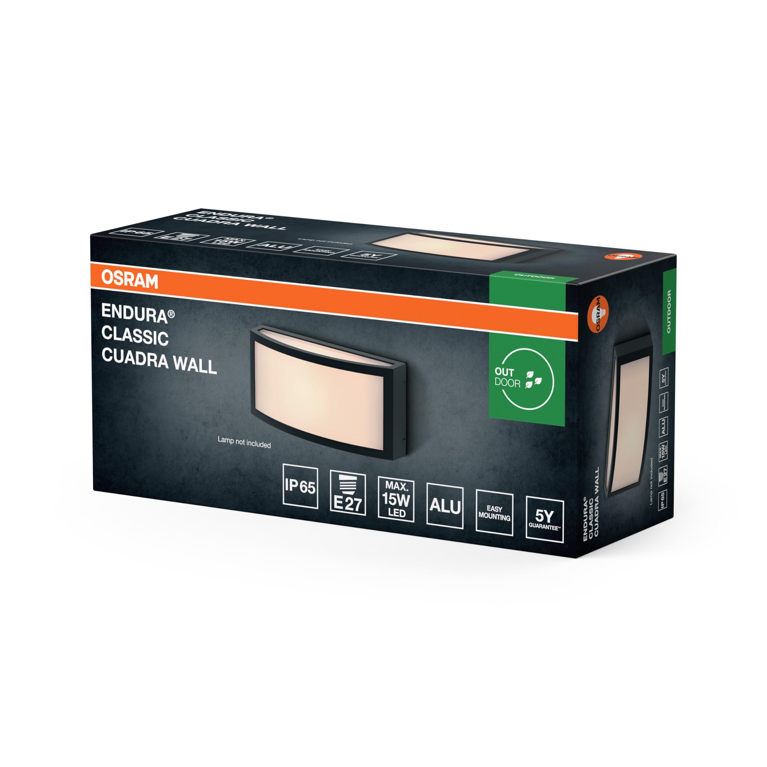 Osram ENDURA CLASSIC CUADRA Außenleuchte, dunkelgrau | Endura Classic E27 IP65, Outdoor Lanterns, Dunkelgrau, , 1-Pack