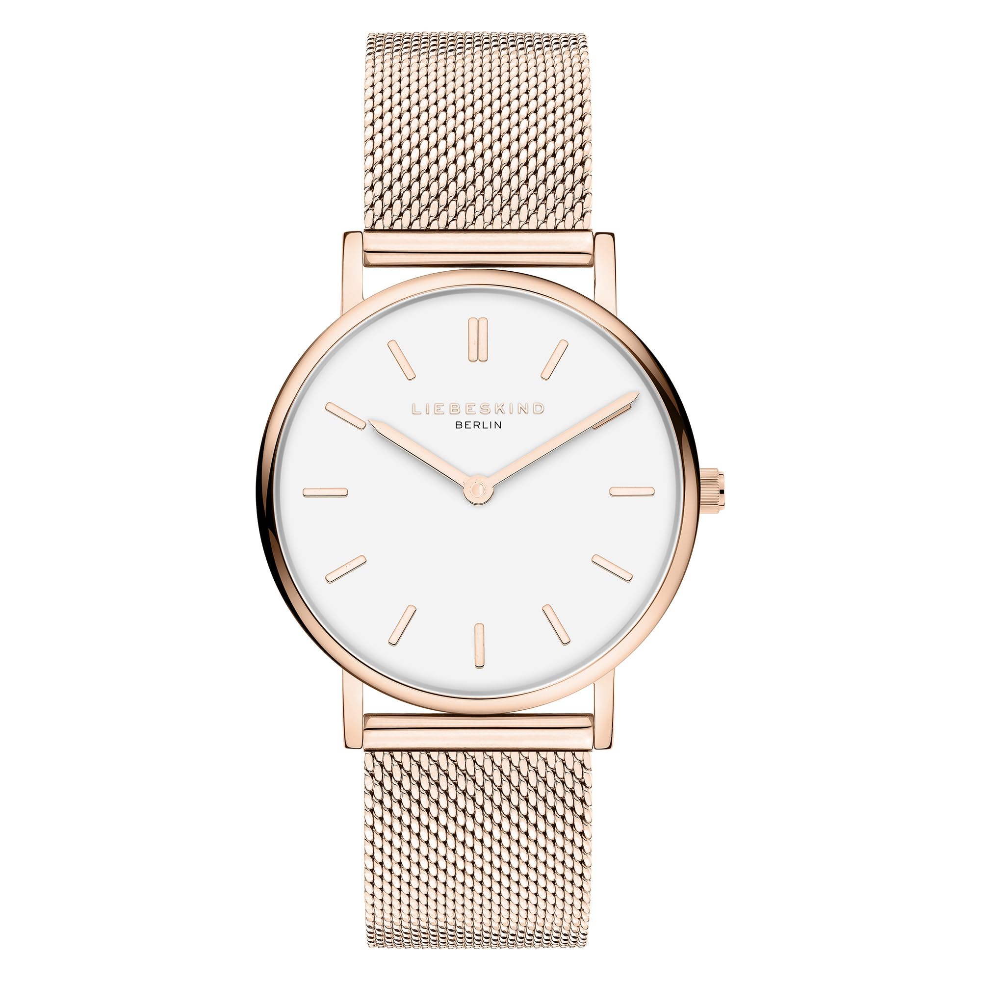 Liebeskind Berlin Women's Watch, Round, Rose Gold, 37 mm, Elegant Women's Watch Made of Polished Stainless Steel with Quartz Movement, Analogue Watch, 5 ATM Waterproof, Scratch-Resistant