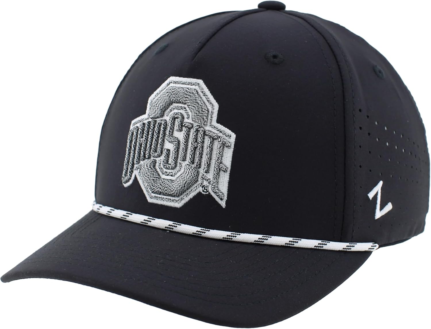 ZHATS NCAA Unisex-Adult NCAA Officially Licensed Rope Hat Snapback Performance Black