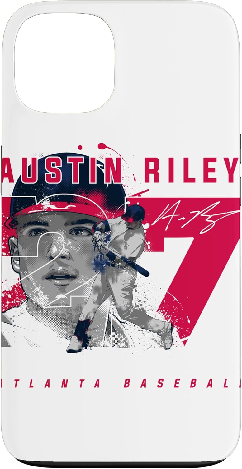 iPhone 14 Pro Max Number and Portrait Austin Riley Atlanta MLBPA Case