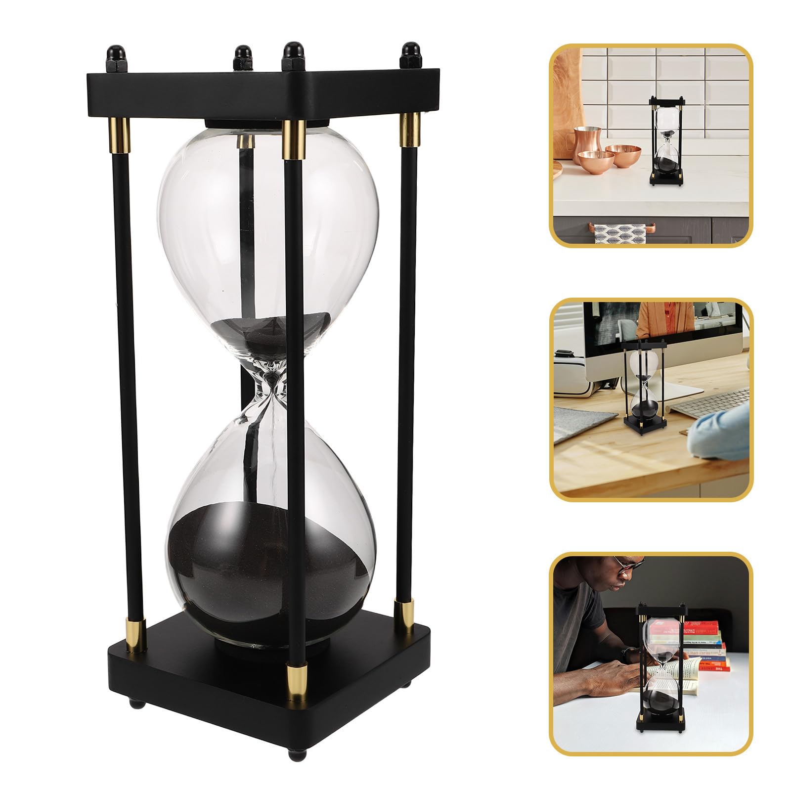 Reloj de Arena Vintage Temporizador de 60 Minutos Diseño Elegante y Clásica de para Oficina, Cocina y Meditación