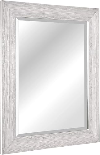 Miniatura 7 de Head West Espejo de tocador con marco biselado y texturizado cromado, espejos decorativos decorativos para decoración de pared, espejos
