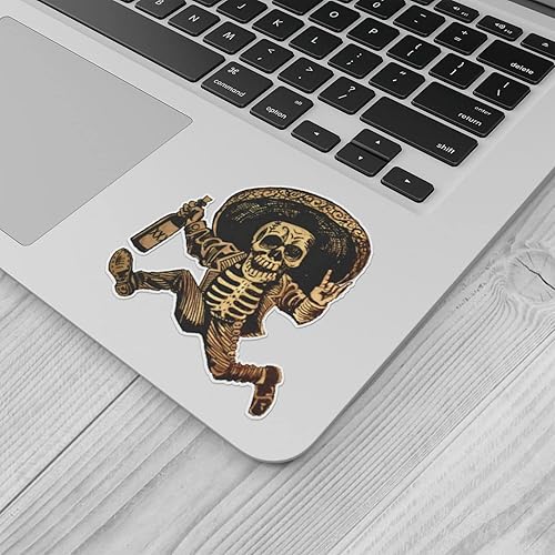 Miniatura 4 de Adhesivo de esqueleto genial para parachoques  Decoración de automóvil, computadora portátil, botella de agua, pared, calcomanía de vinilo
