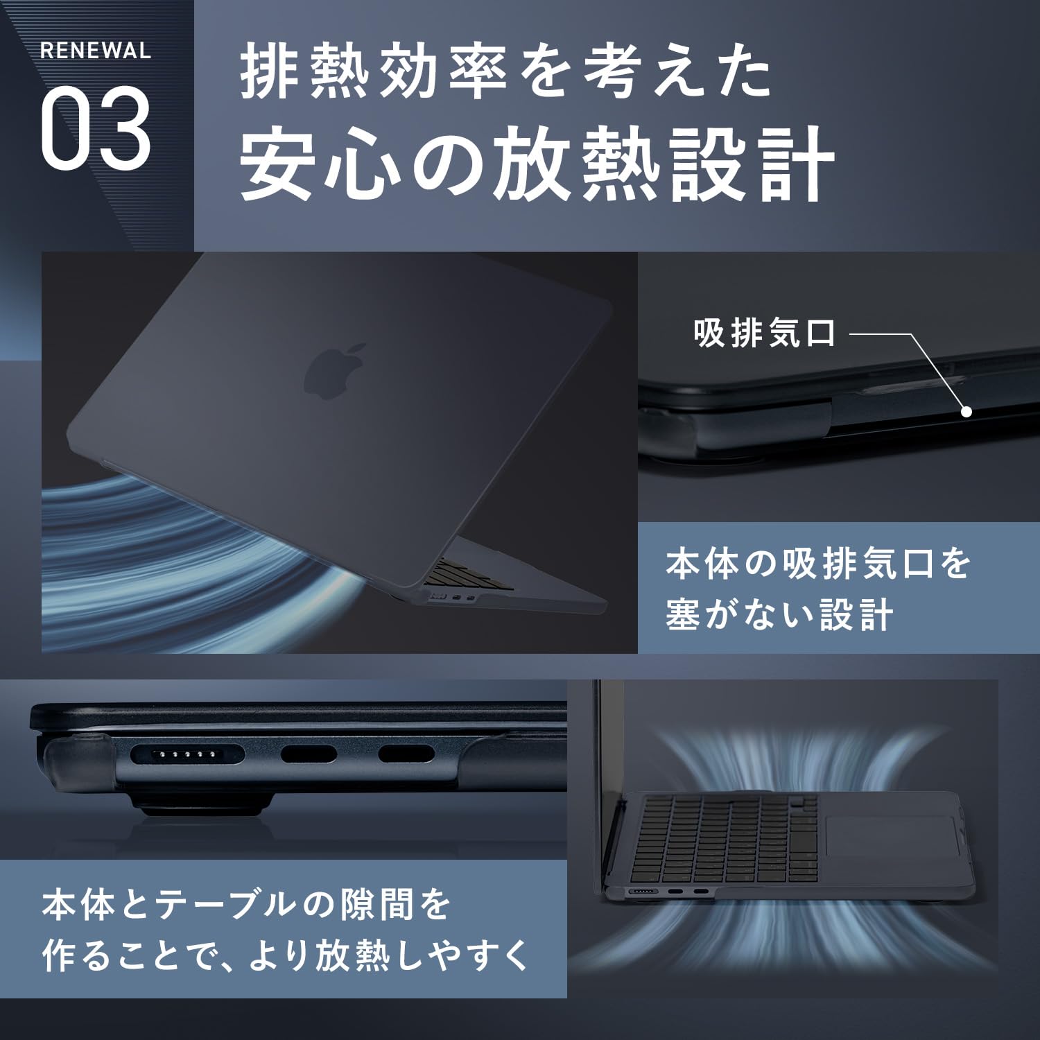 Amazon.co.jp: ミッドナイト【質感そのまま、傷を守る】MacBook
