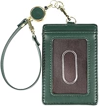 Liz Days Pass Case, With Reel, Commuter Card, IC Cards, With Expandable Reel Strap, Women's, Men's (Green)