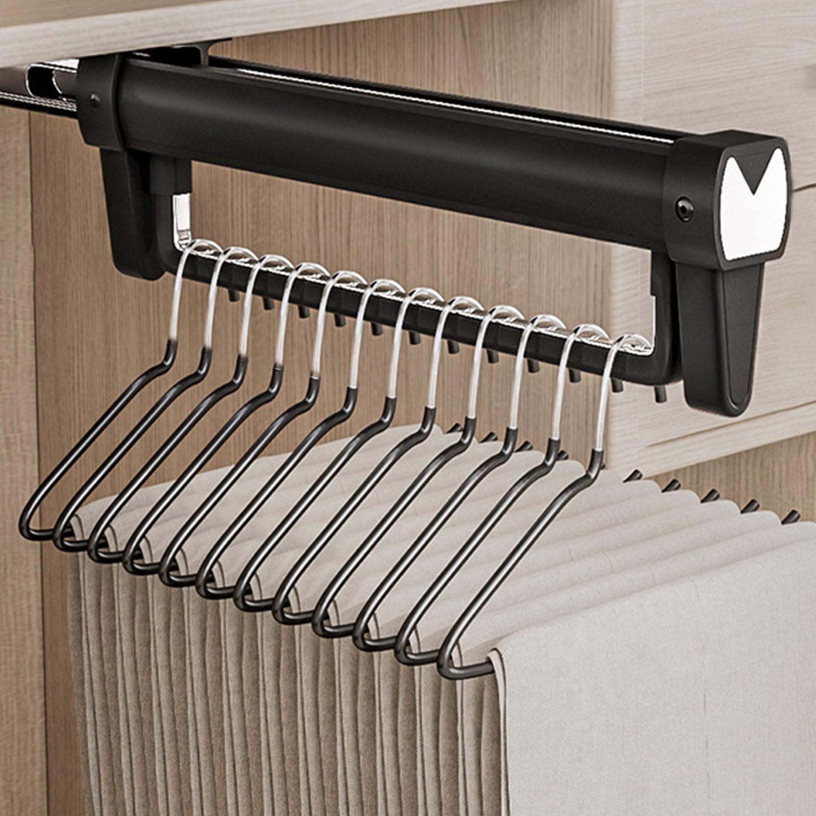Ldabrye Foldable Aluminum Alloy Hanging Rails with Extendable Designs Portable for Wardrobes Organization and Space Optimization