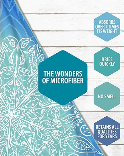 Miniatura 3 de VENTURE 4TH Toalla de playa de microfibra secado rápido, compacta, sin arena, absorbente, a prueba de arena y ligera, perfecta para camping, playa y