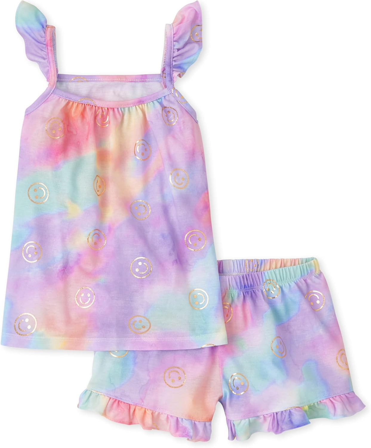 The Children's Place girls Sleeveless Tank Top and Short 2 Piece Pajama Set