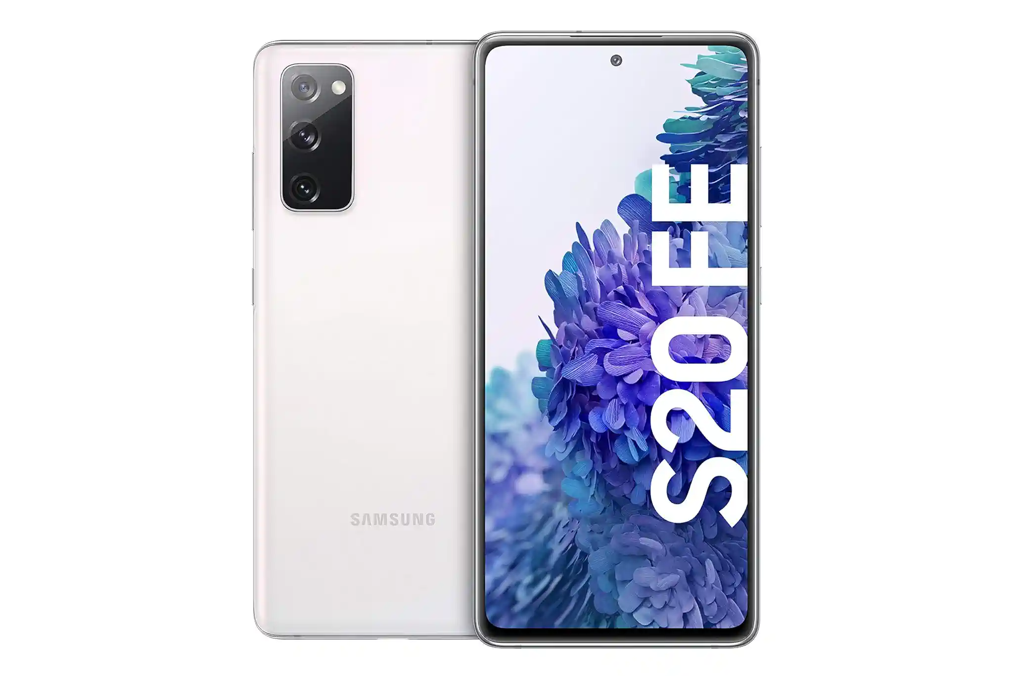 Samsung Galaxy S20 FE, Android Smartphone ohne Vertrag, 6,5 Zoll Super AMOLED Display, 4.500 mAh Akku, 128 GB/ 6 GB RAM, Handy in Weiß inkl. 36 Monate Herstellergarantie [Exklusiv bei Amazon]