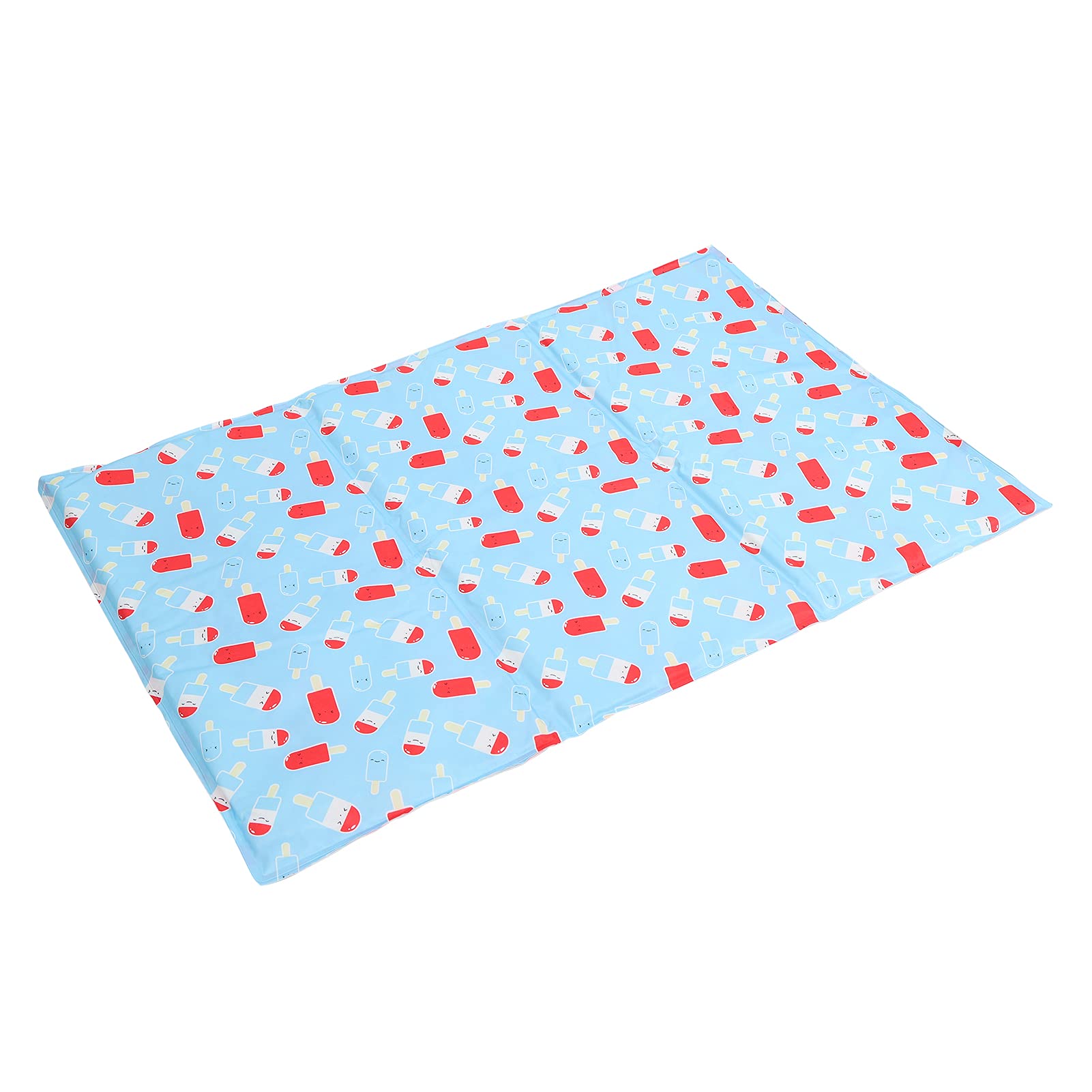 Estera refrigerante para mascotas, almohadilla refrigerante de gel con hielo para perros y gatos, manta fresca con diseño de dibujos para climas calurosos, con malla transpirable y (XL: 71*111cm)