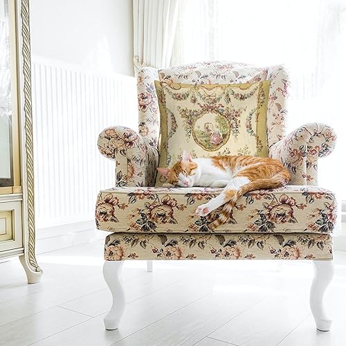 Miniatura 8 de Funda de almohada cuadrada y acogedora para escuela francesa del siglo XIX, decoración del hogar, para sala de estar, sofá, cojín de coche, 18 x 18