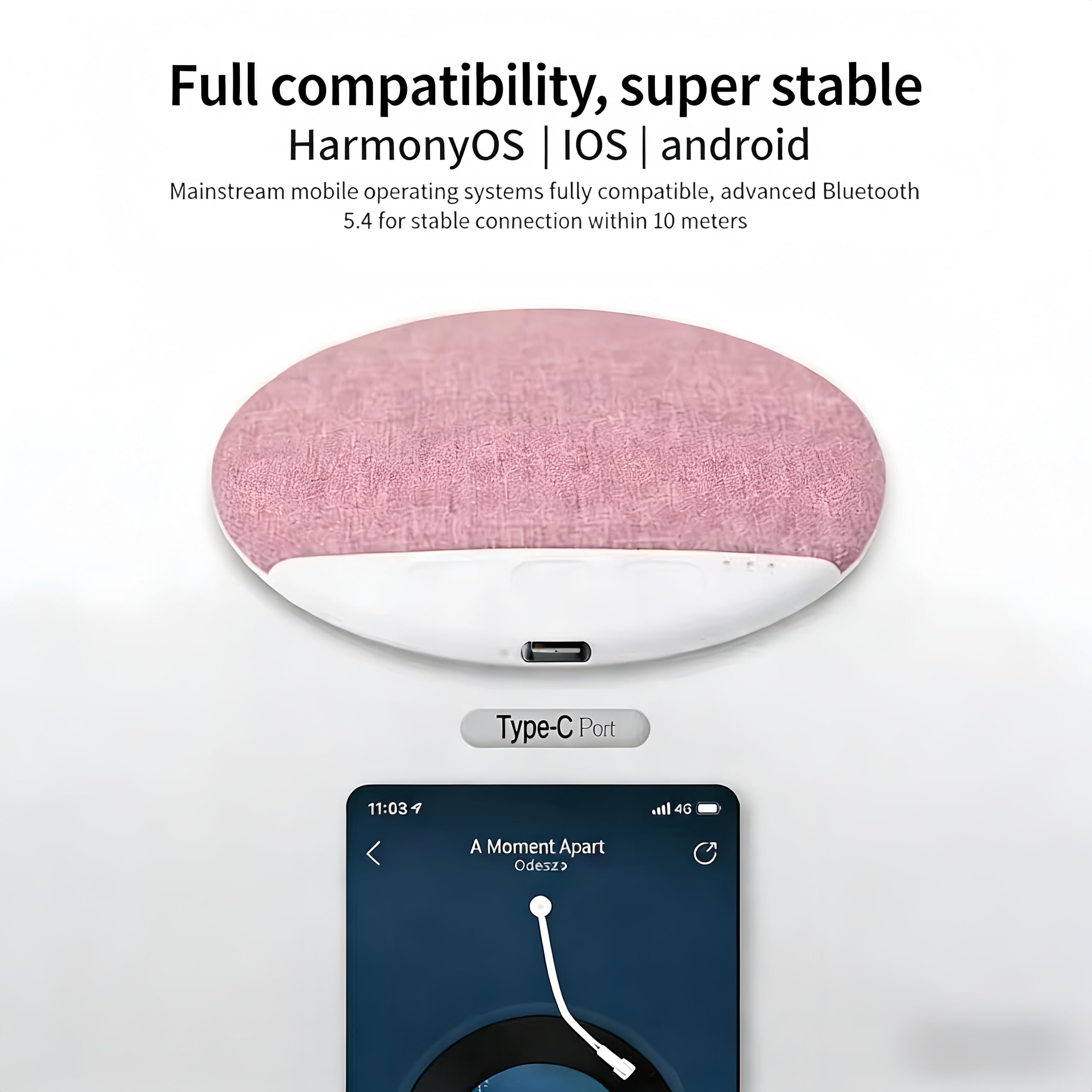 2026 New Bluetooth Pillow Speaker for Sleeping, Under Pillow Speaker with Sleep Timer & White Noise, Thin Speaker for Bed, Hi-Fi Sound, 48H Battery, Type-C, Private Listening for Adults & Kids — view 5