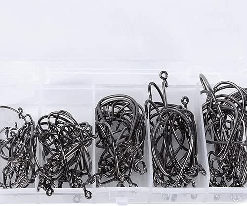 100 PCS/Boîte De Crochets De Pêche en Acier Au Carbone