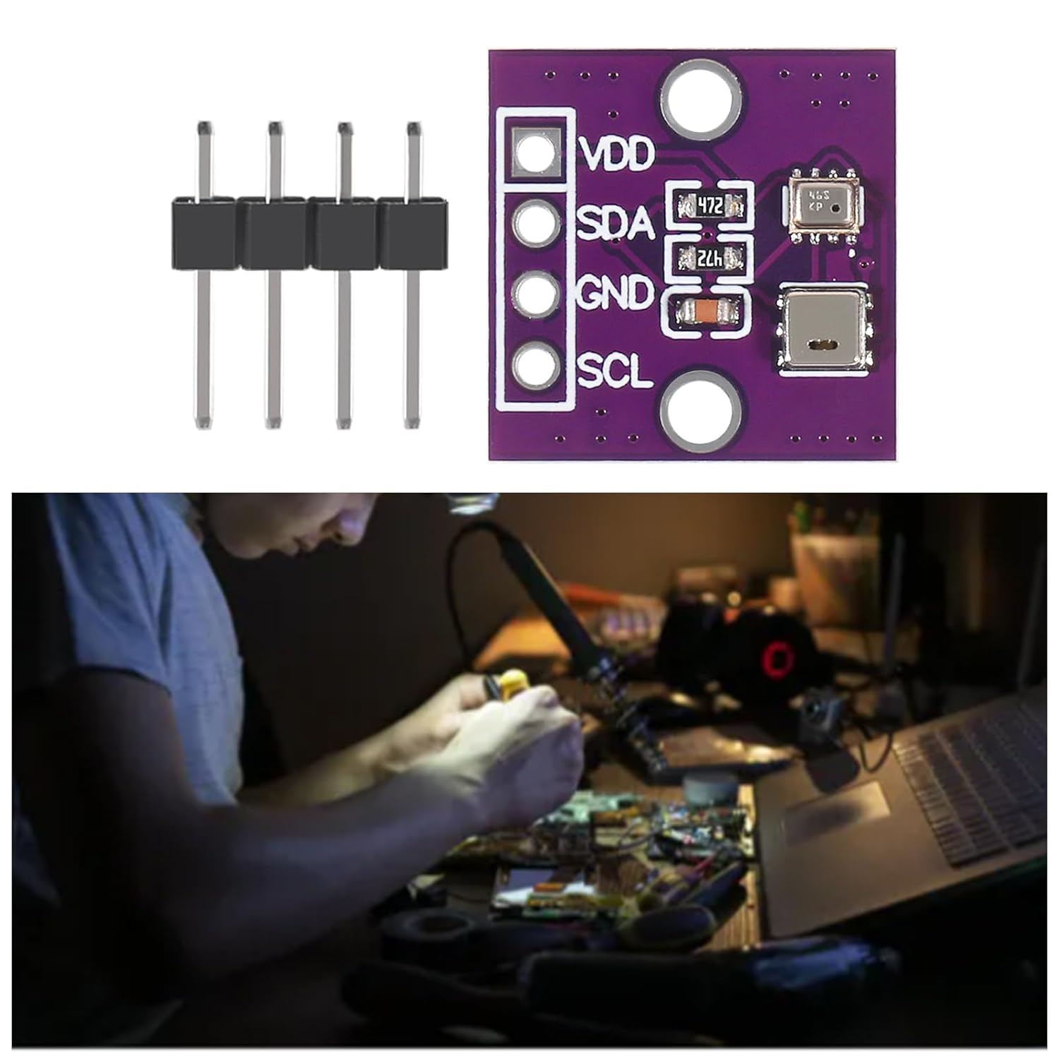 10pcs AHT20 + BMP280 Temperature Humidity Sensor Module Atmospheric Pressure Module BMP280 High-Precision Sensor