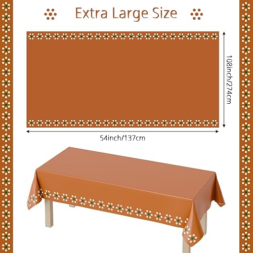 Miniatura 2 de Oudain Paquete de 4 manteles de plástico desechables mexicanos Cielito Lindo para decoración de fiesta de Barro Mexicano Terracota para mesa de boda