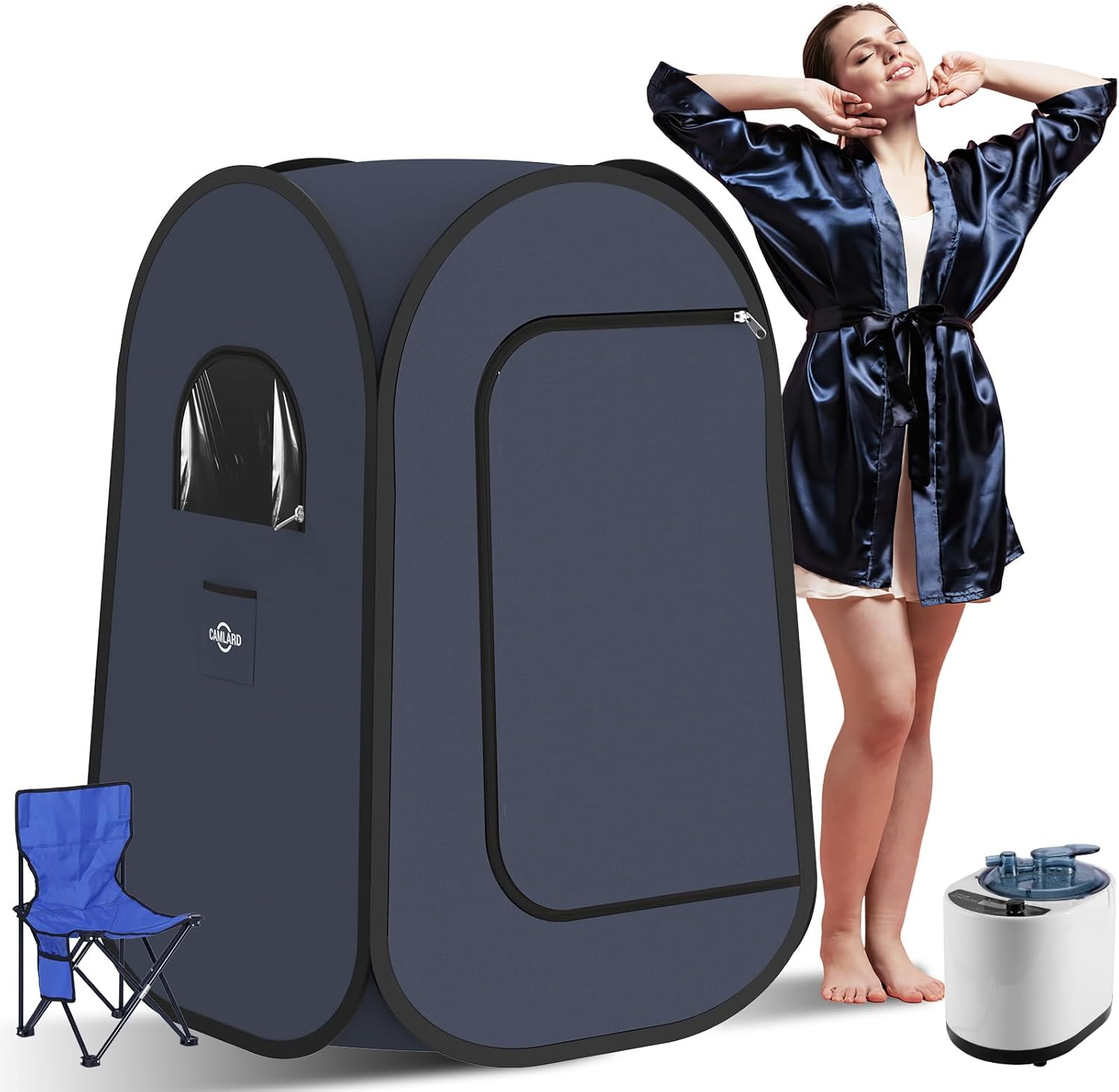 Pop up Sauna,Portable Steam Sauna,Home Sauna with New 3L 1300 Watt Steamer,Steam Saunas for Home,Gym,Yoga, Pilates
