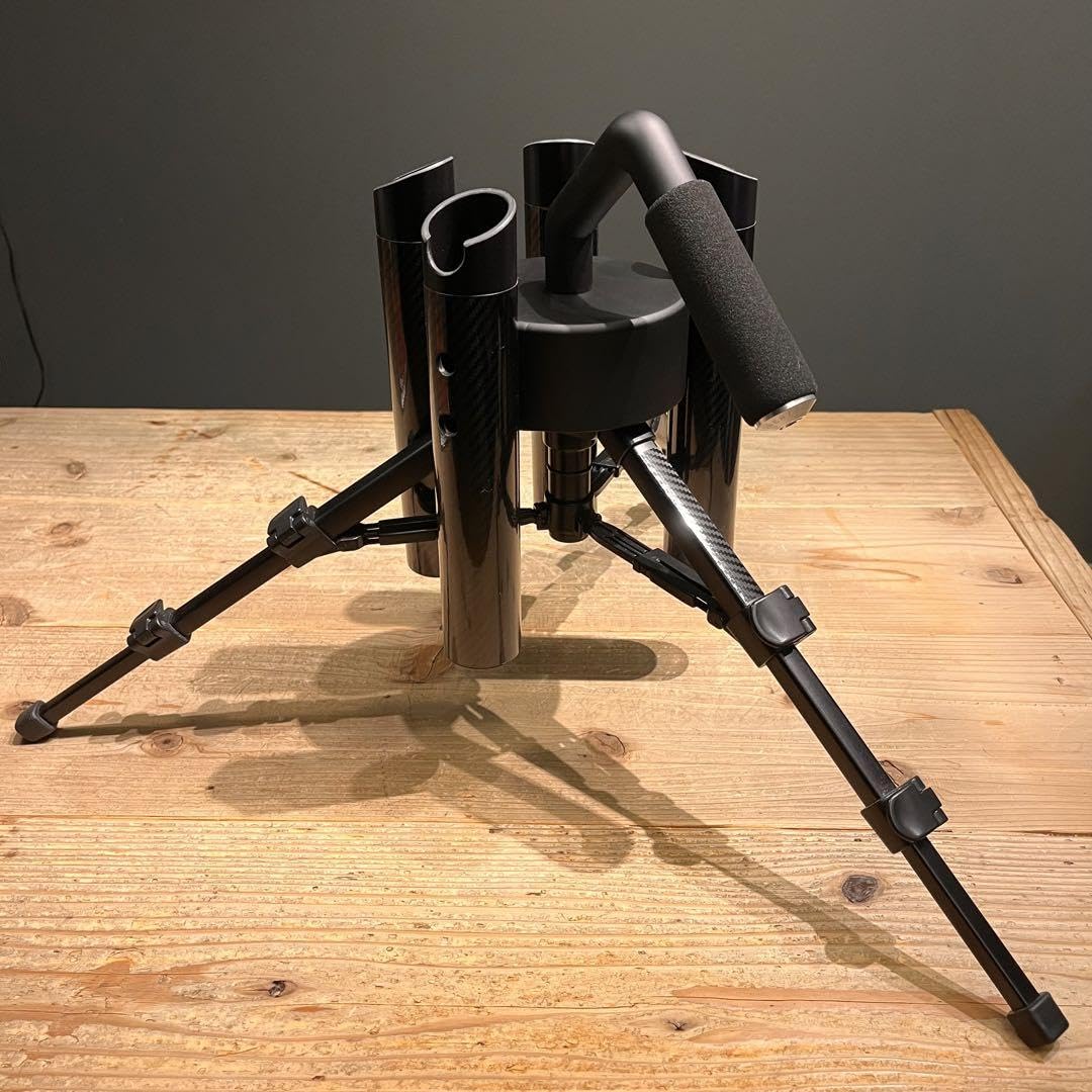 Amazon | 4本仕様 ロッドスタンド 5Dカーボン調version 3段三脚モデル  