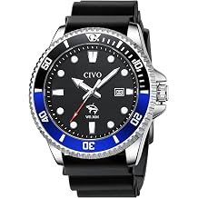 CIVO Sport Wrist Watches for Men Classic Analog Watch with Date Luminous - Silicone Strap & Waterproof - Casual Mens Watch for Outdoor Camping Cycling