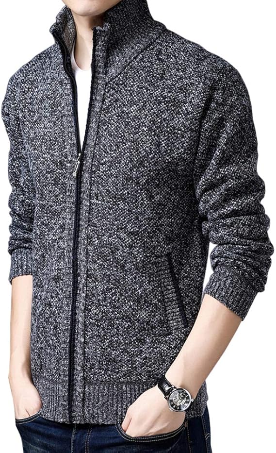Amazon Topsky ニットカーディガン メンズ ジップアップ ハイネック トップス カジュアル 羽織 フード付き厚手無地 カーディガン ジャケット メンズ 秋冬 カーディガン 通販