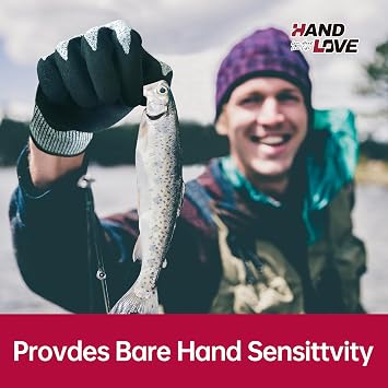 HandLove ANSI A4 Cut Resistant Gloves - 1Pair, Sandy Nitrile Anti-Slip Safety Work Gloves for Men, Knife Proof with Grip Coating for Construction Warehouse Glass Wood Work, Grey, M