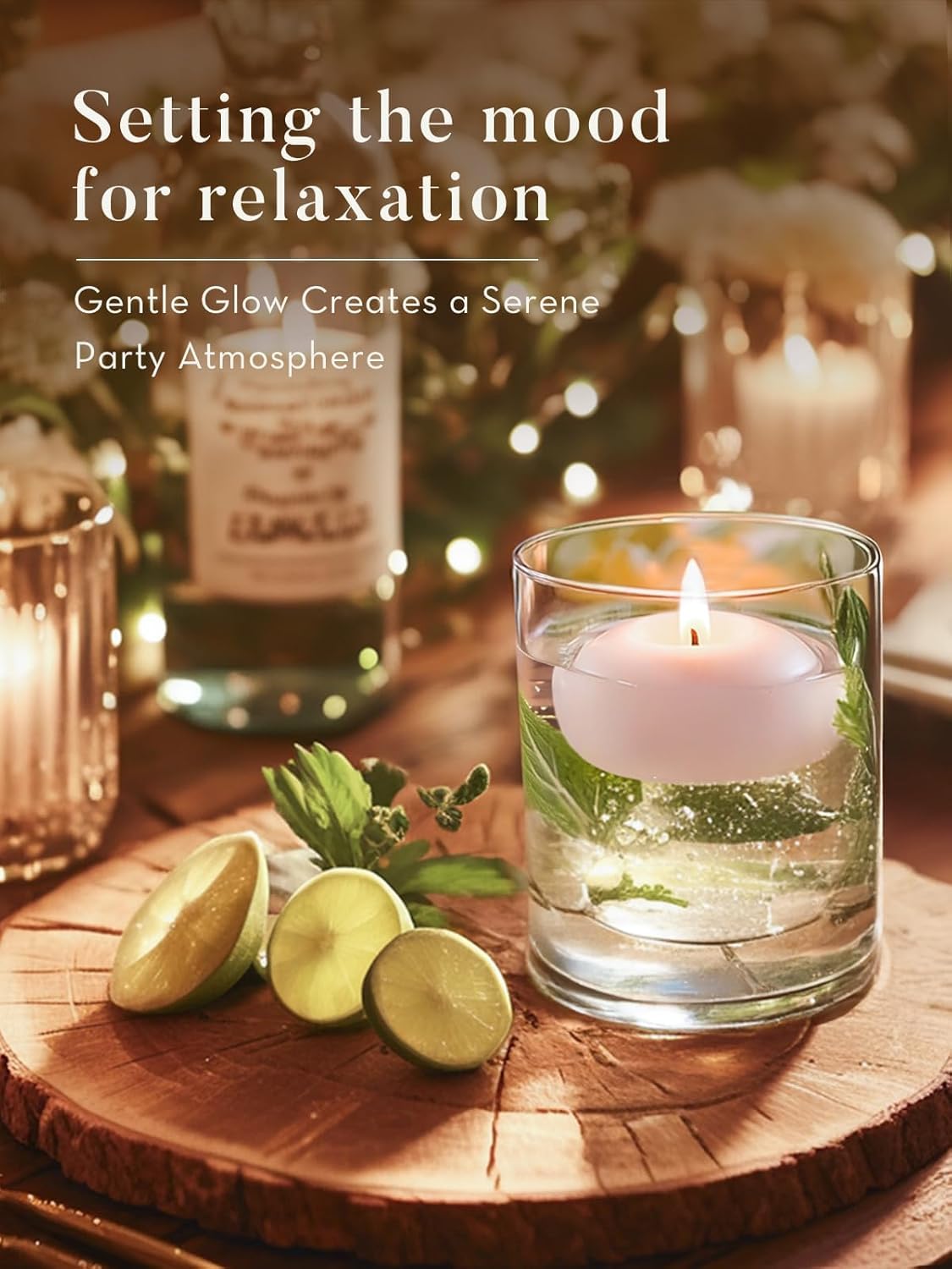 LABZIO Floating Tealight Candles (Set of 24) – Smokeless, Dripless, Long-Lasting Unscented Tea Lights for Diwali, Festive Home Decor, Pooja, Wedding, Spa, Valentine Day & Decorative Lighting 1