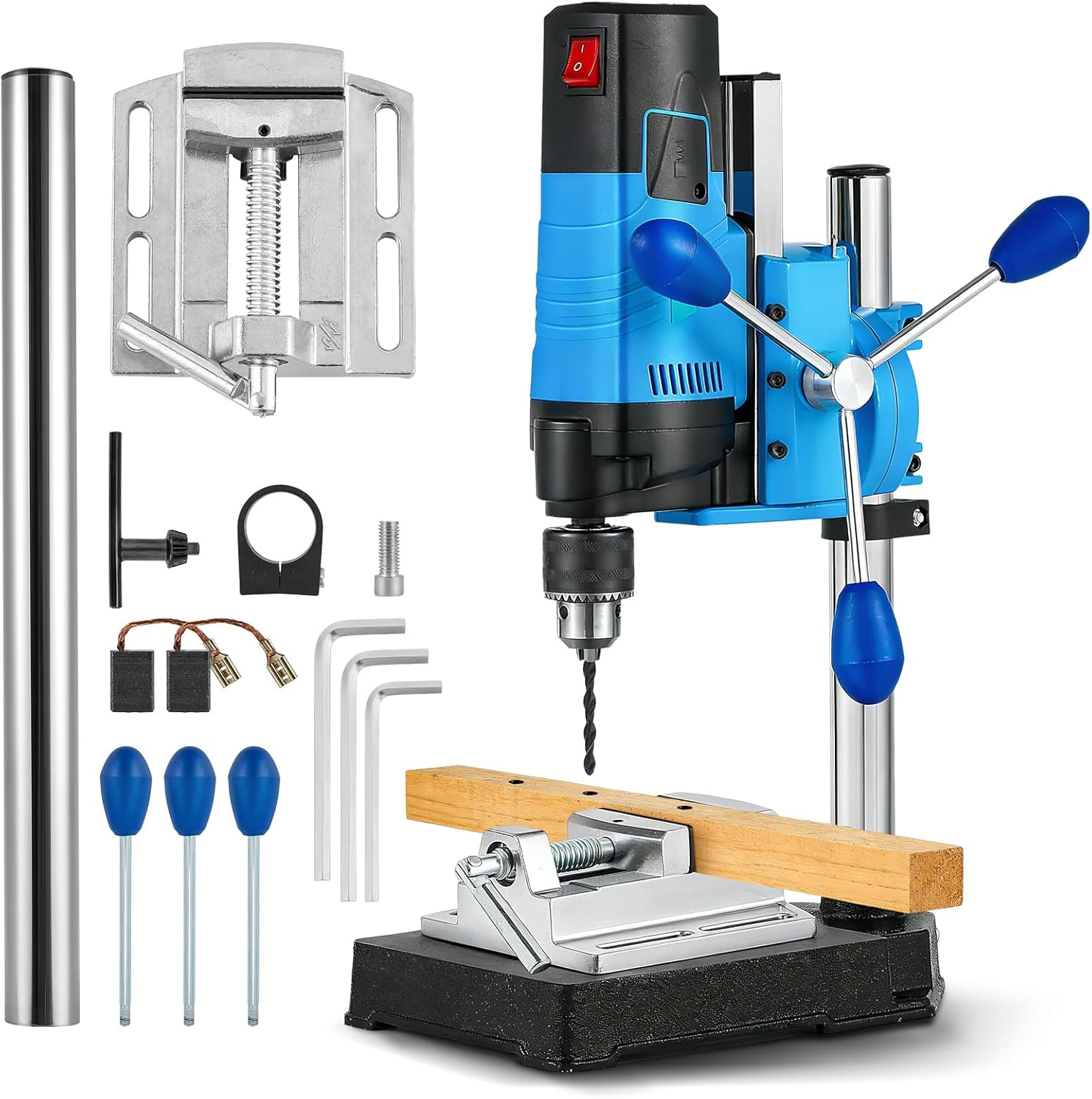 Antstone Mini Benchtop Drill Press 6-Speed 2800RPM Drill Press Rotary Tool Workstation Stand Precision Benchtop Drilling Machine 1200W Electric Portable Table Driller 3.15 Inch Depth