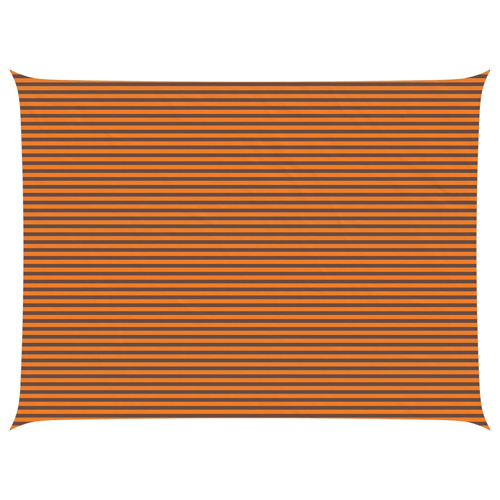 vidaXL Sun Shade Sail Orange and Brown 8 x 6 m 100% Polyester Oxford, Outdoor Shade, UV-Resistant, Rectangular Canopy, Polyester Cover, Modern Terrace, Water Resistant Poolside — image 1