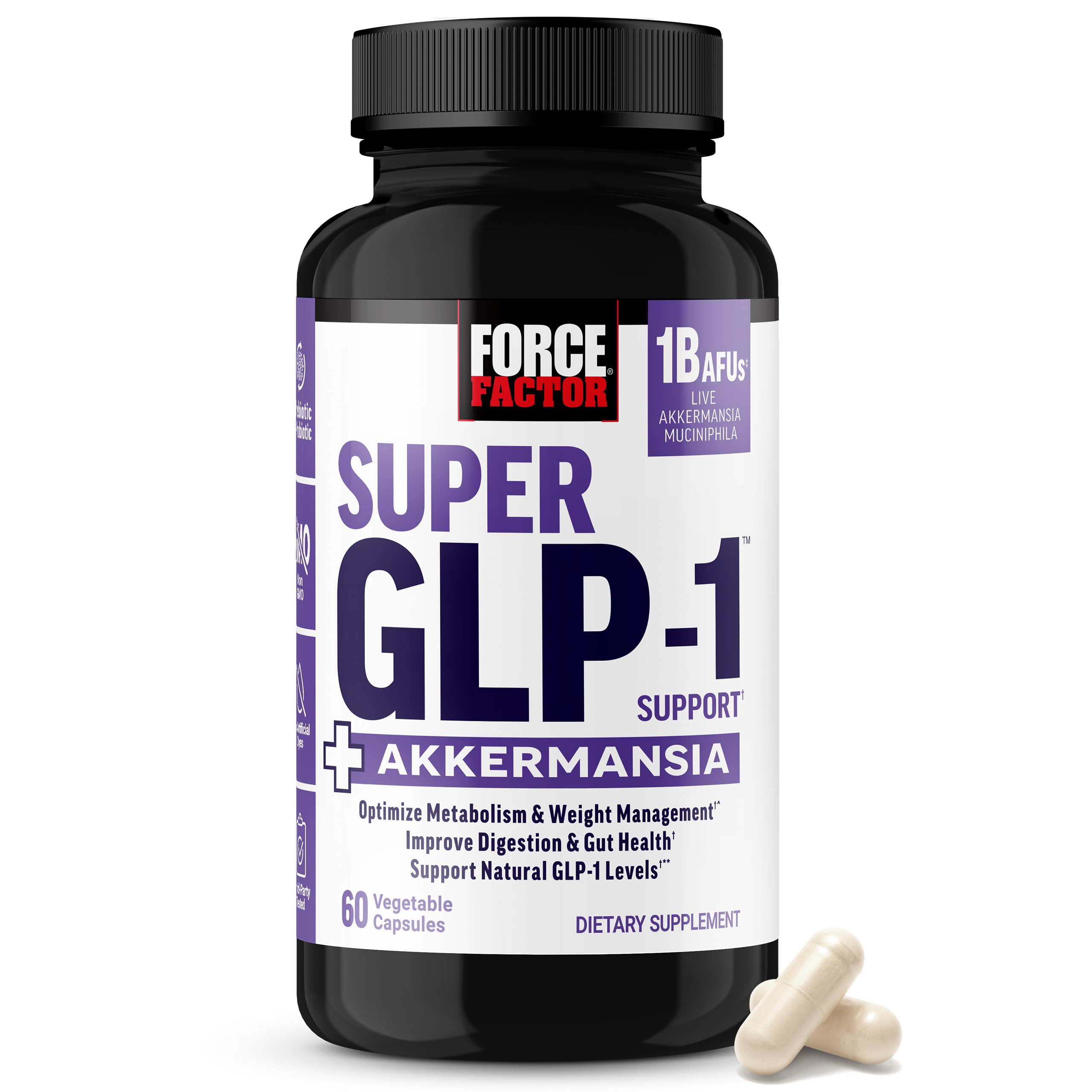 Force Factor Super GLP-1 Support + Akkermansia Probiotic