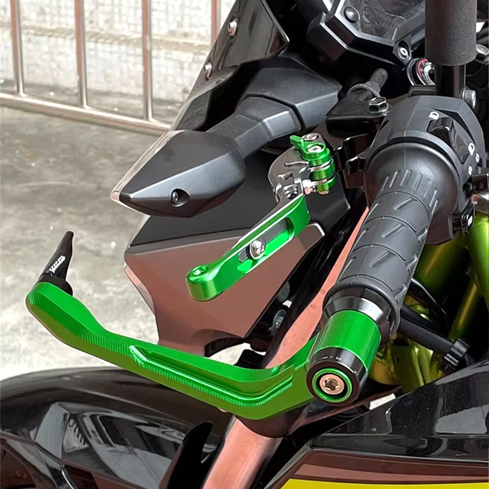 Für Z900 Z 900 2017 2018 2019 2020 2021 2022 2023 2024 CNC Einstellbar Faltbare Ausziehbare Bremskupplungshebel Motorrad (Grün)