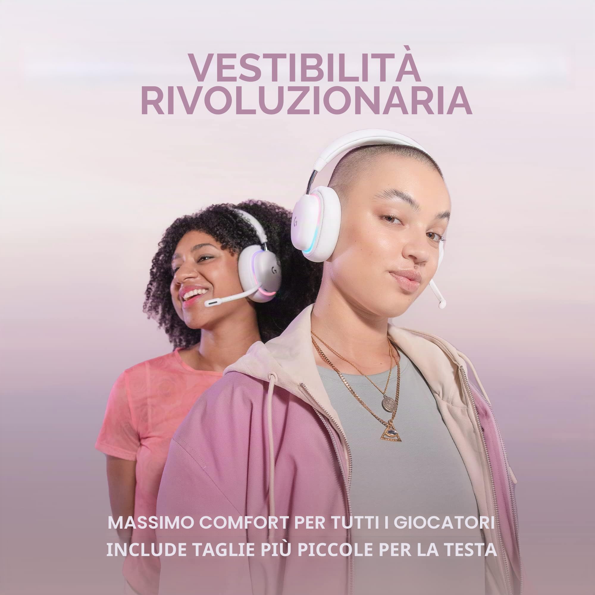Logitech G G735 Cuffie Gaming Wireless, Illuminazione RGB LIGHTSYNC Personalizzabile, LIGHTSPEED, Bluetooth, Bianco & TP-Link Adattatore Bluetooth USB 2.0 Dongle Bluetooth 5.0 UB500, Trasferimento