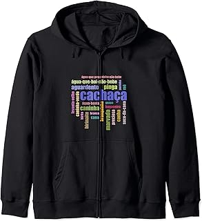 Brazilian Cachaca Caipirinha Word Cloud Zip Hoodie