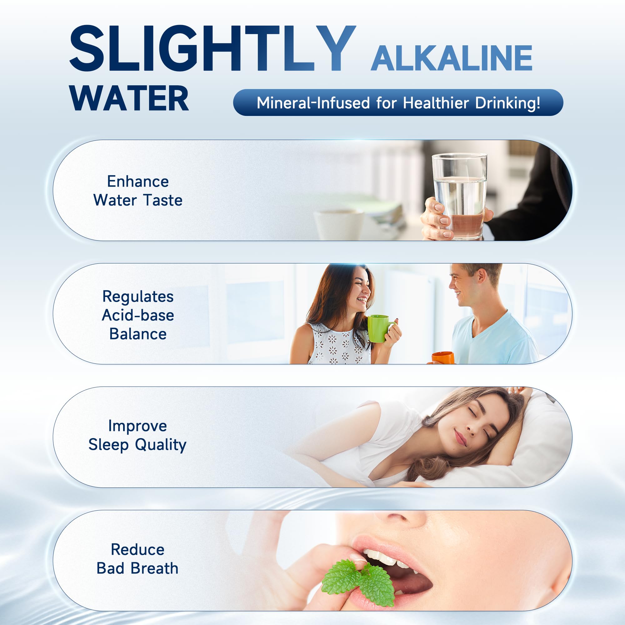 AQUALTRA USF-2B-10 Sistema de filtro bajo fregadero ligeramente alcalino, 75700 L, reduce PFOA, PFOS, cloro, plomo, mercurio, cloramina, fluoruro, partículas de microplásticos, mal sabor y olor