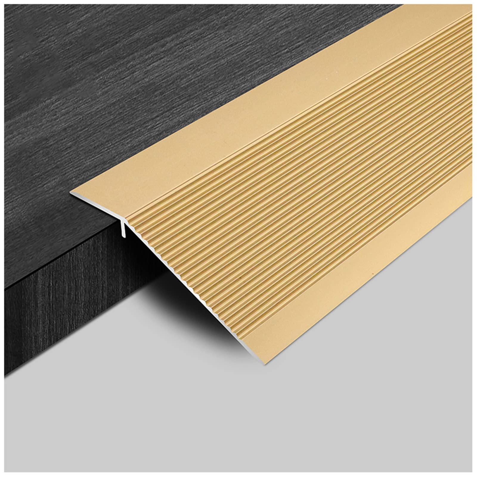 Profilé aluminium or 11cm transition de sol et seuil de porte esthétique