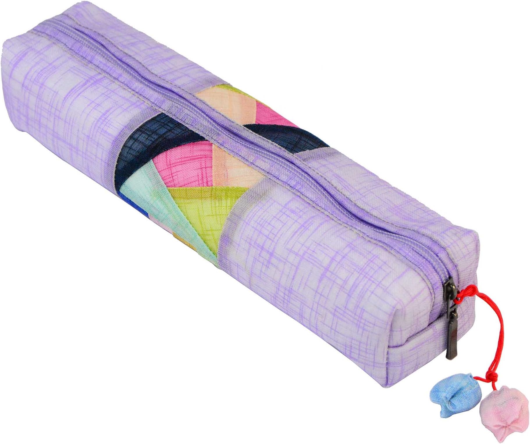 Purple Pencil case, Good case for School Supplies. Korean Handicraft bojagi. Ramie Frabic case, Light and Durable