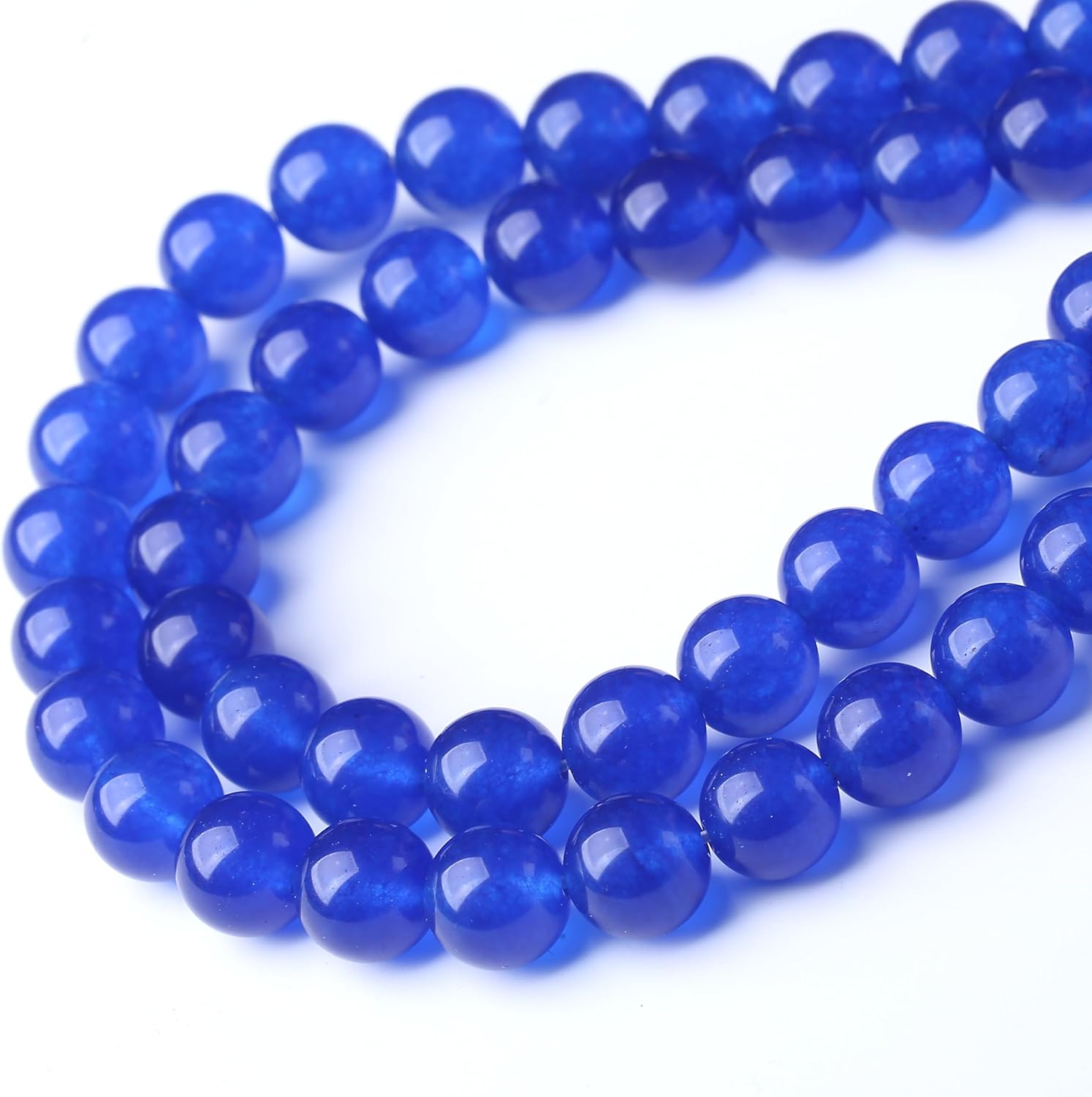 Mysterious Blue Chalcedony Stone Beads for Jewelry Making DIY Bracelet Necklace Jewelry Making 1 Strand 15.5inch 45PCS 8MM - Image 3
