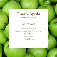 Vista 5 de Sovány Agua con gas, manzana verde, bebidas de agua Seltzer, USDA Organic, hechas con fruta real, sin OMG, veganas, sin azúcar añadida, bajas