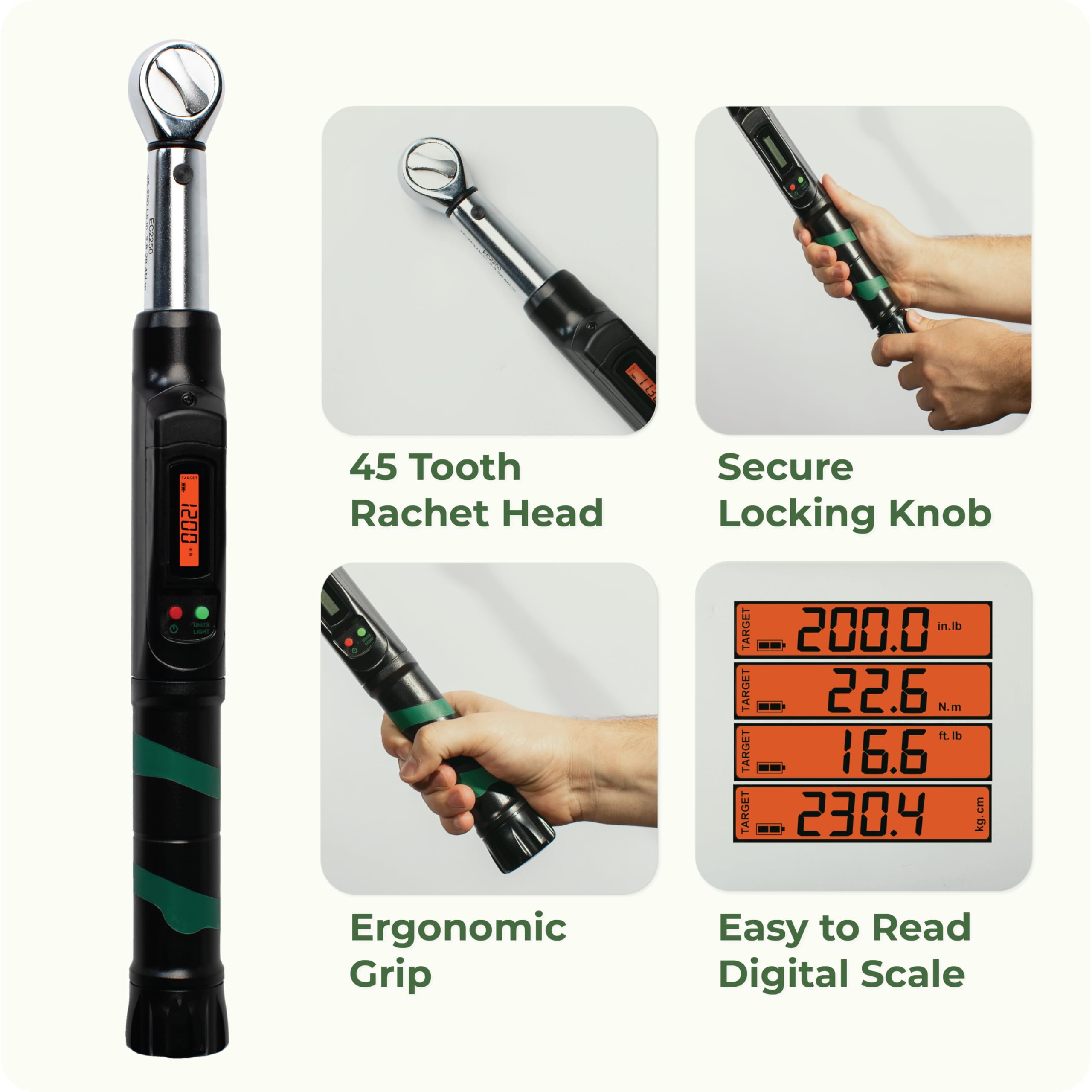 Clé Dynamométrique Numérique MAXIMUM à Prise De 1/2 Po, 12,5 à 250 Pi