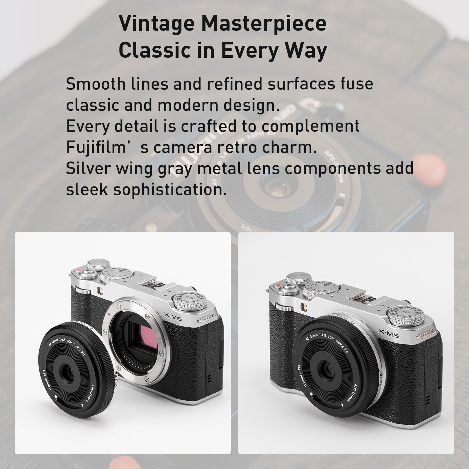VILTROX 28mm F4.5 X per Fuji X Mount Obiettivo,AF 28mm f/4.5 X Mount Pancake Lens Lunghezza Focale Fissa, APS-C Obiettivo Grandangolare per Fuji X-T5 X-H2 X-T50 X-M5 X-T30 II X-Pro3 X-S20 X-E4