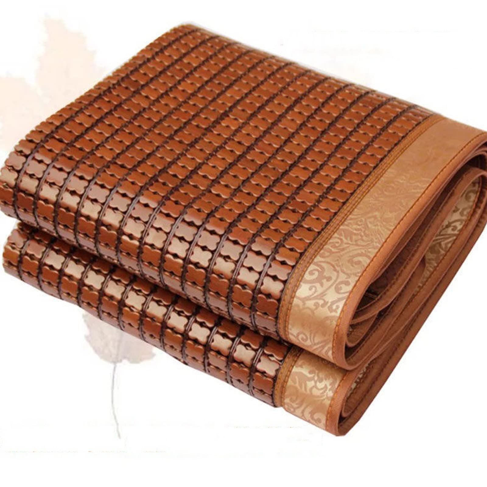 Matelas Tapis De Couchage Bambou Lit-Mat,Nattes de Couchage d'été,Tapis Antidérapant en Bambou Naturel,Tapis de Mahjong Pliable,pour Chambre à Coucher Salon Lit (90x190cm(35x75in))