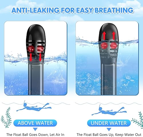 Miniatura 5 de Máscara de esnórquel de cara completa para adultos y adolescentes, equipo de esnórquel con soporte de cámara desmontable, vista panorámica de 180,