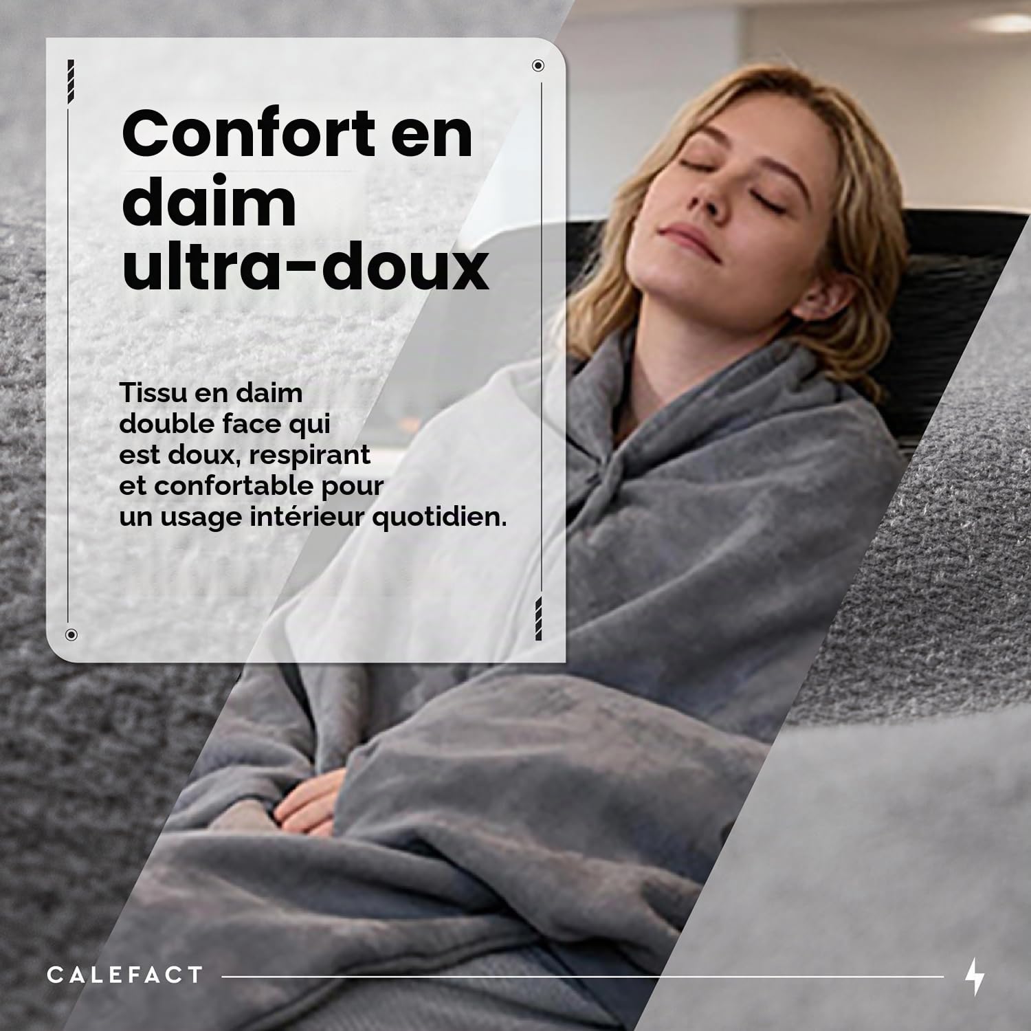 Couverture Chauffante Intérieure – Suédine Ultra-Douce, Chauffage Graphène 4 Zones, 3 Niveaux de Chaleur, Compatible USB-C, Lavable en Machine – Couverture Chauffante Portable pour Maison & B