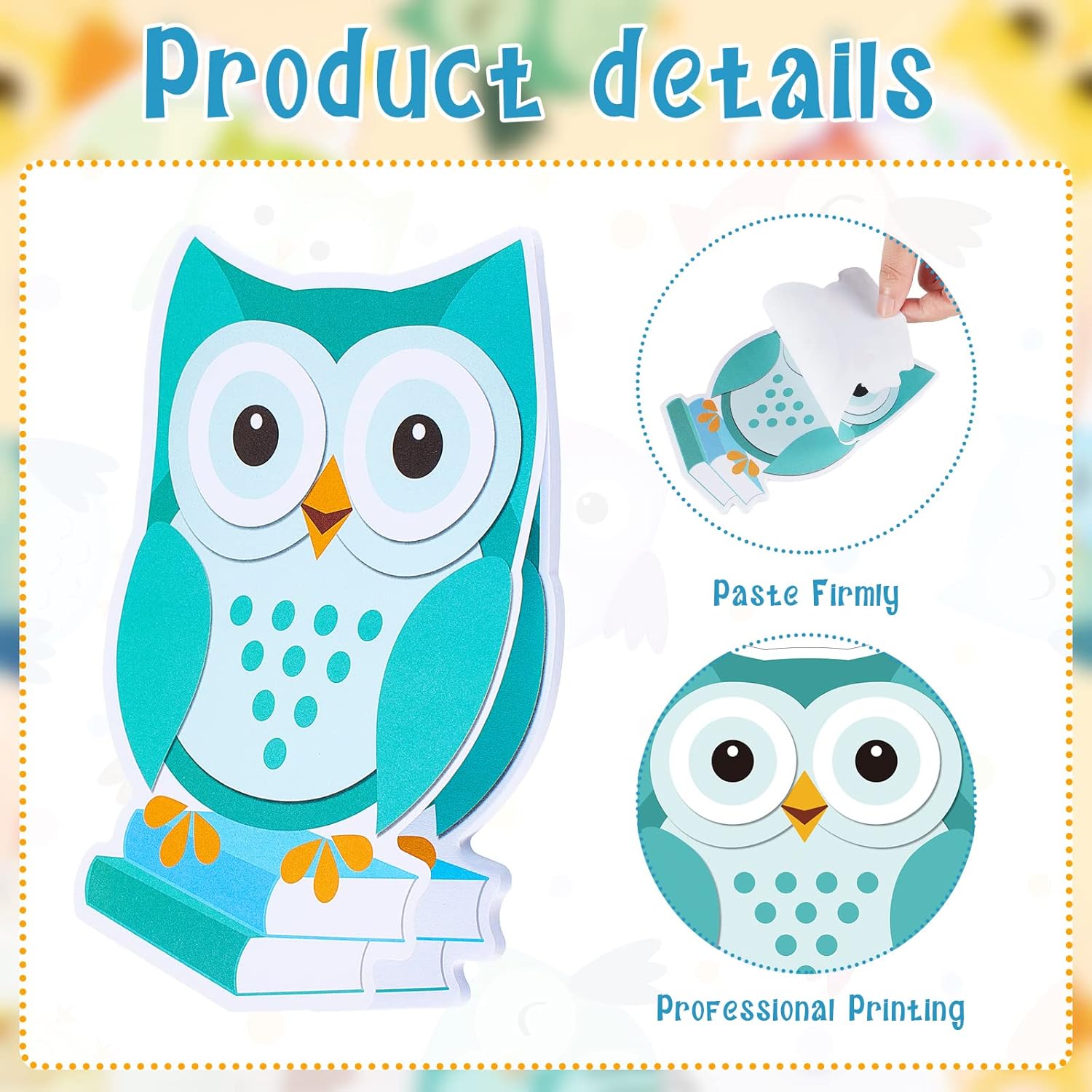 Gueevin 6 Pack Owl Sticky Notes Owl Shaped Cute Notepads Things Back to School to Do Notepad Party Favors for Teacher Office Gifts Decor Supplies, 180 Sheets in Total, 4.7 x 5.5 Inches