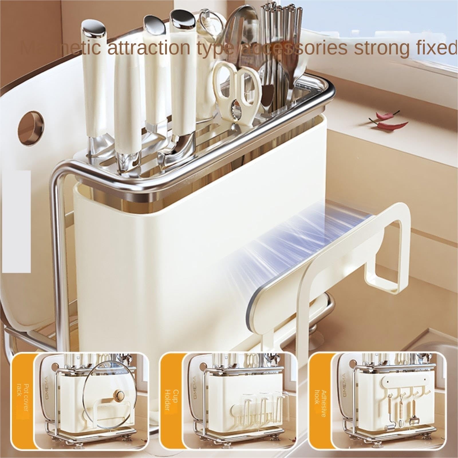 Bloque para Cuchillos Utensilios De Cocina Organizador Multifuncional De Cuchillos Cocina con Bloque, Ahorra Espacio Herramientas